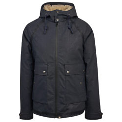 Pretty Green Coleman Waxed Hooded Jacket, Navy